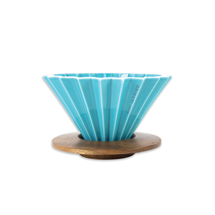 Origami Medium Teal Dripper w Holder-Stumptown Coffee